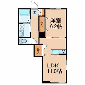 ANELA(1LDK/1階)の間取り写真