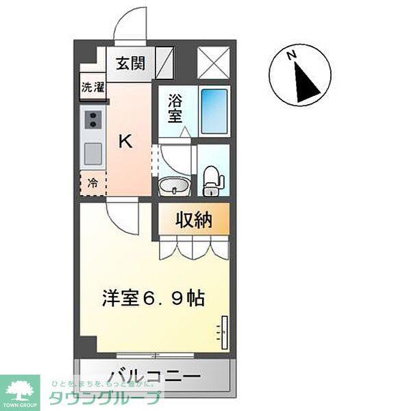 スモールウィン(1K/1階)の間取り写真