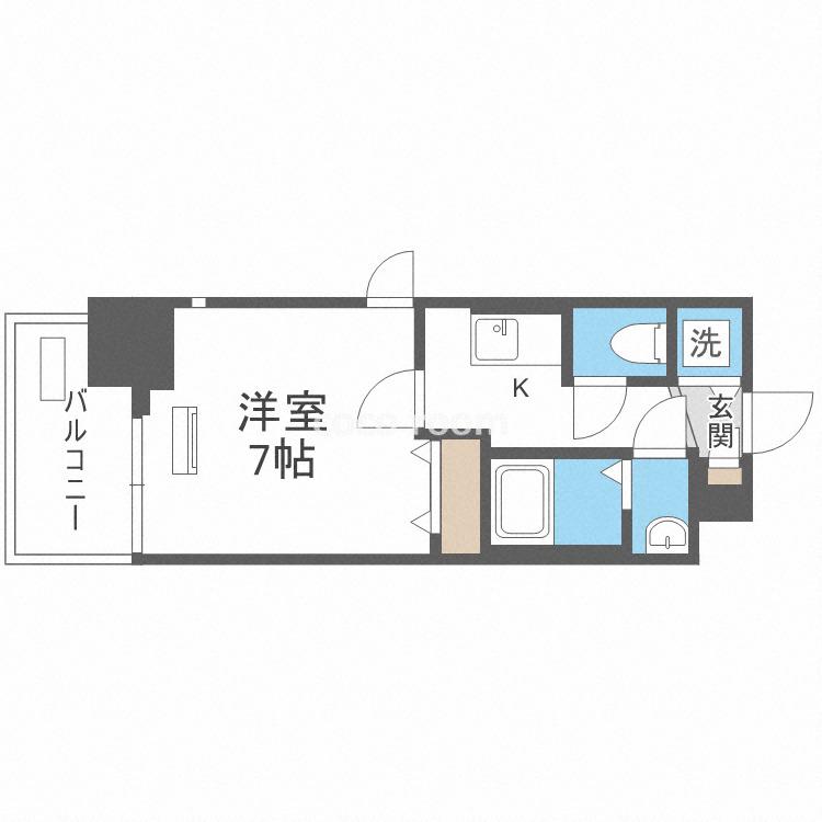 フォーリアライズ南堀江ヴィータ(1K/12階)の間取り写真