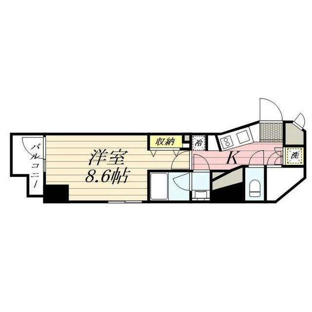 GRANPASEO麻布十番 部屋番号1204(1K/12階)の間取り写真