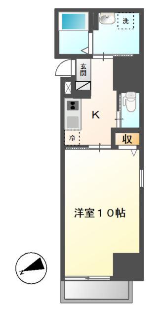 アストレア本通(1K/5階)の間取り写真
