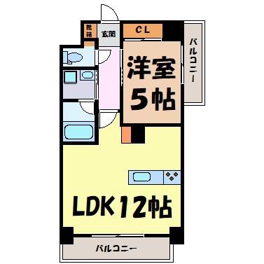 RAFFLE OZONE(1LDK/10階)の間取り写真