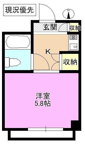 マンシオーネアサール(1K/3階)の間取り写真