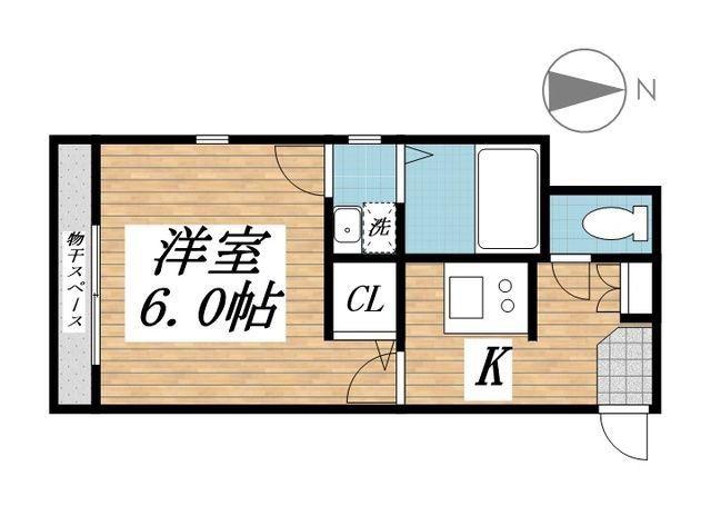 リブレア 春の町(1K/1階)の間取り写真