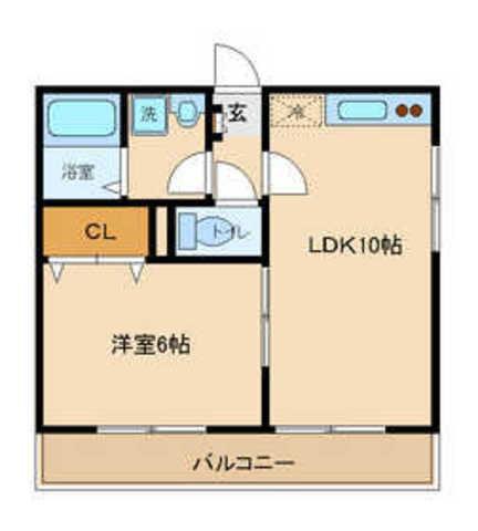 ビフレスト(1LDK/3階)の間取り写真