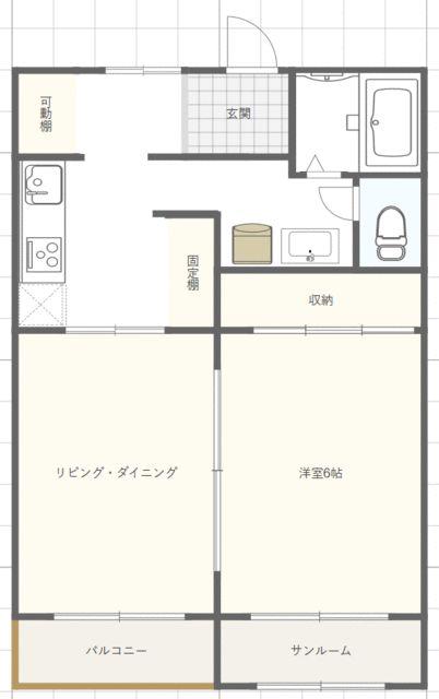 プレジール小杉(1LDK/2階)の間取り写真