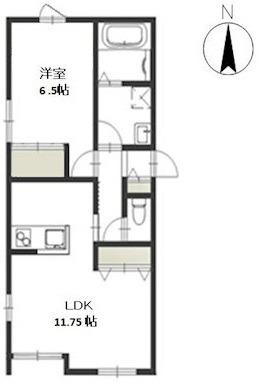 グランメゾン(1LDK/1階)の間取り写真