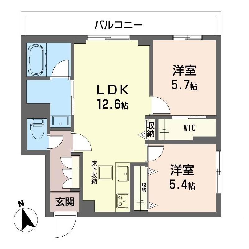KOB10(2LDK/1階)の間取り写真