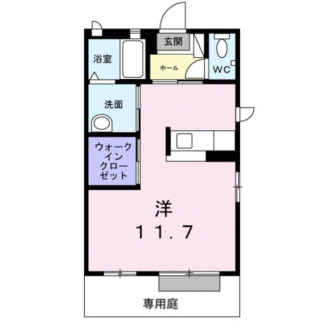 アドラブール(ワンルーム/1階)の間取り写真