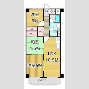 オリエントマンション(3LDK/2階)の間取り写真