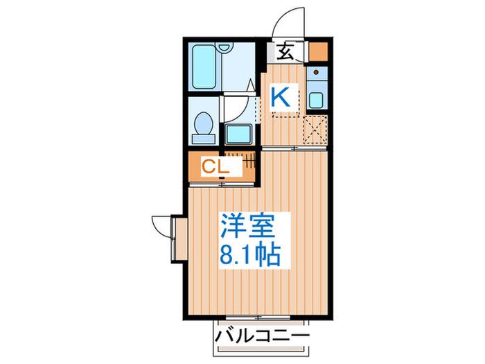 フレグランス玉川(1K/1階)の間取り写真