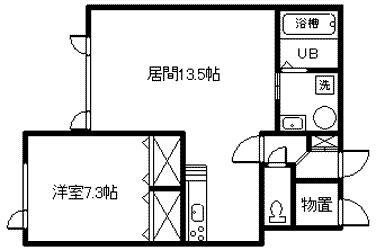 BEE STYLE(1LDK/1階)の間取り写真