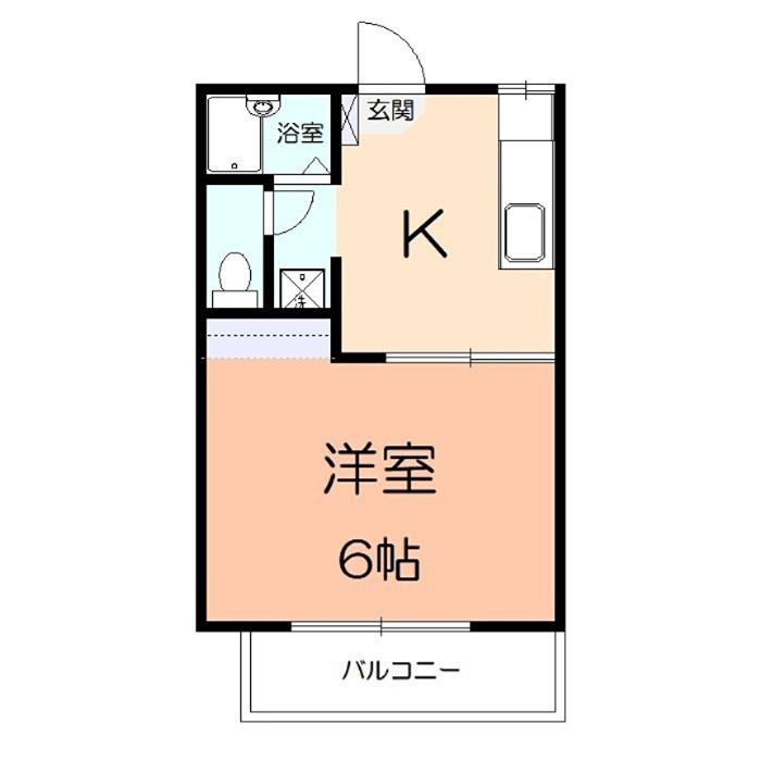 プログレス渋沢(1K/2階)の間取り写真