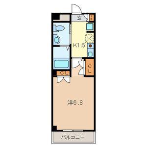 エクセドラ上福岡(1K/3階)の間取り写真