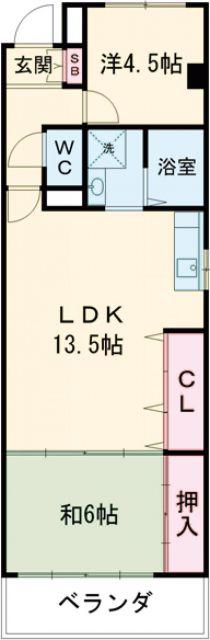 エリートハイツ伊賀(1LDK/4階)の間取り写真