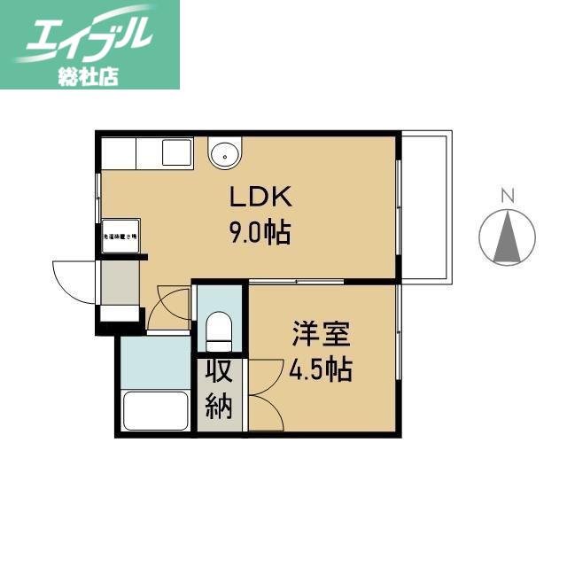 コーガマンション(1LDK/3階)の間取り写真
