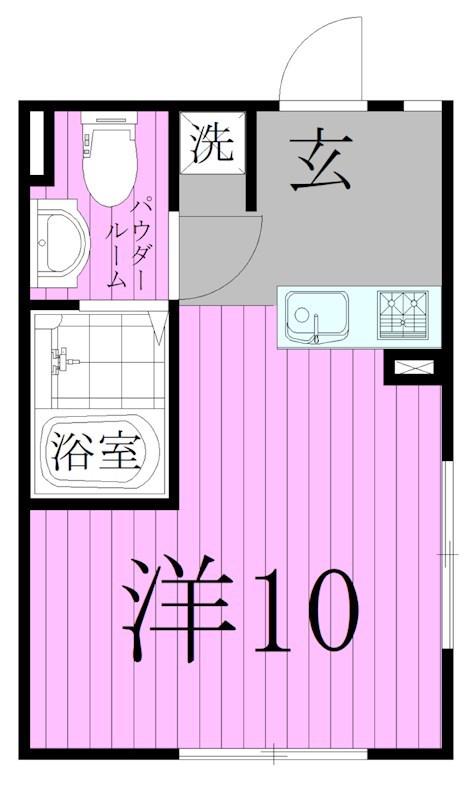 AYASE212(ワンルーム/3階)の間取り写真