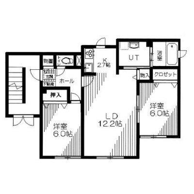 パストール210(2LDK/2階)の間取り写真