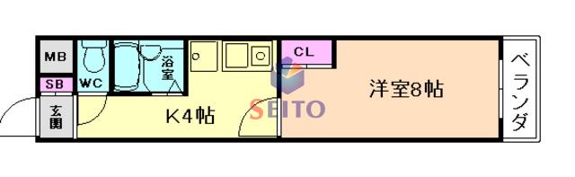 プレステル福島(1K/5階)の間取り写真