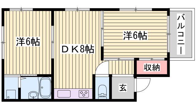 コーポヨシダ(2DK/3階)の間取り写真