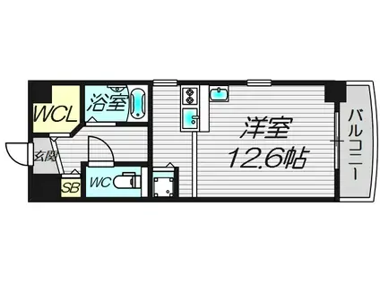 ZEUS 靭公園 PREMIUM(1K/10階)の間取り写真