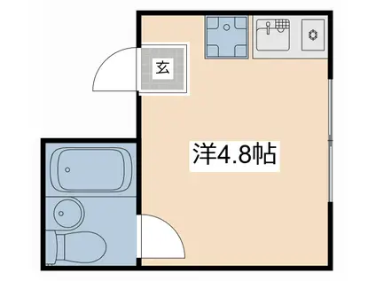 リノーバ山野井(ワンルーム/3階)の間取り写真