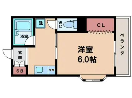 美里マンション(1K/2階)の間取り写真
