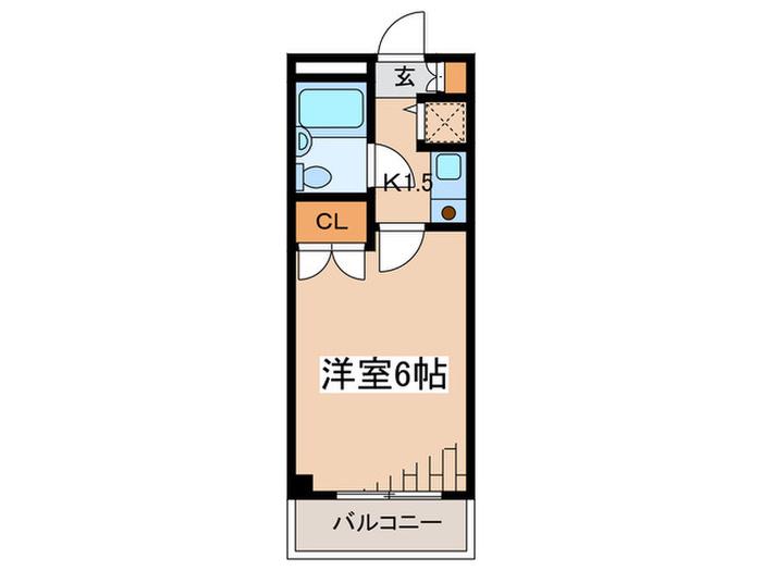 キリマンジャロハウス(1K/3階)の間取り写真