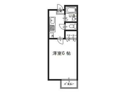 エトランスAISE(1K/2階)の間取り写真