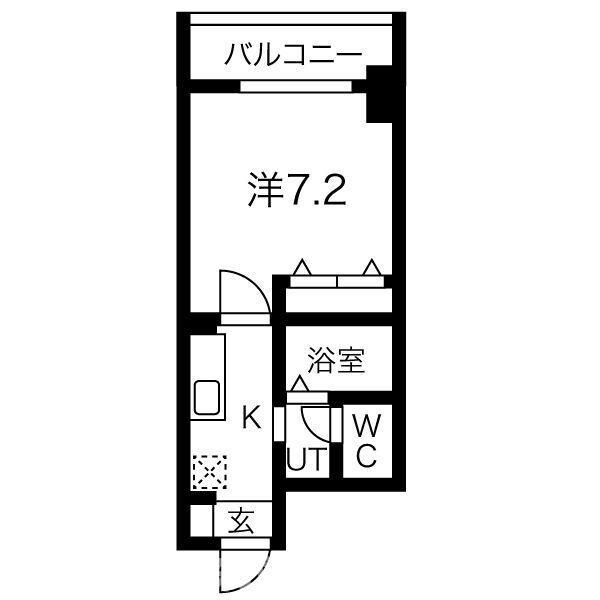 チェルトヴィータ(1K/11階)の間取り写真
