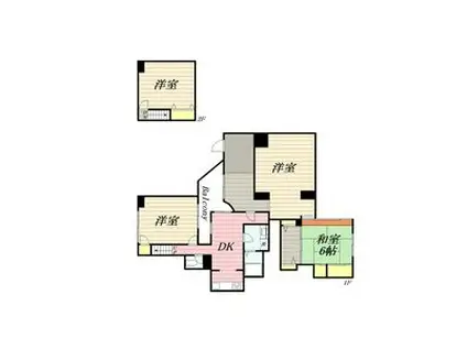 サンジミニアーノハウス(4SDK/1階)の間取り写真