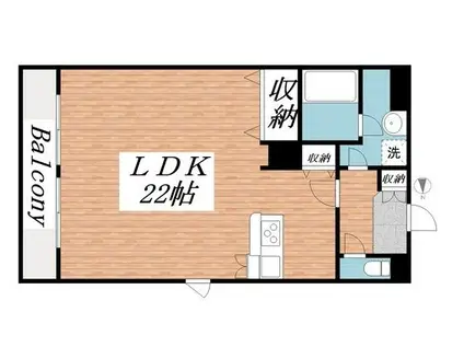 メゾン・ド・ラヴィ(1K/1階)の間取り写真