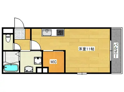 コーボレーション翠(ワンルーム/1階)の間取り写真