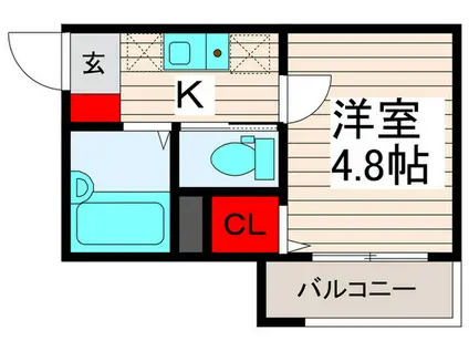 メルディア西新井栄町(1K/3階)の間取り写真