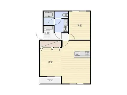 フェニックスII(1LDK/1階)の間取り写真