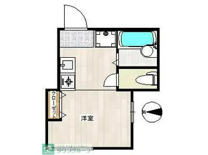 ブライトステージ上高田(ワンルーム/1階)の間取り写真