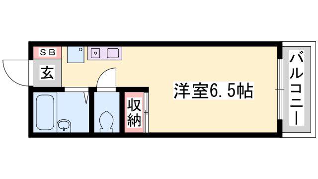 JONANハイツ(1K/2階)の間取り写真