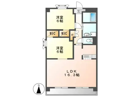 セブンスズキⅡ(2LDK/3階)の間取り写真