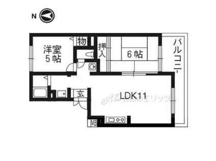 高井マンション(2LDK/2階)の間取り写真
