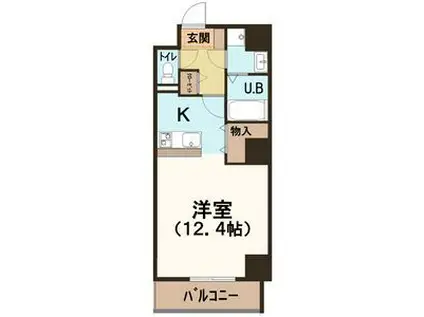 PREMIUM HILLS PLACE(ワンルーム/4階)の間取り写真