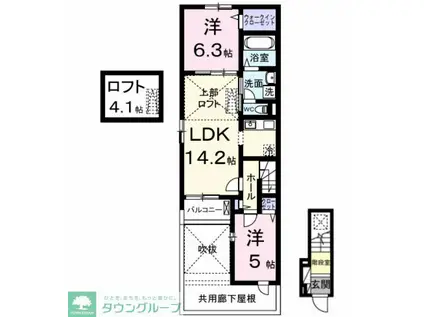 ひだまりガーデンテラスI(2LDK/2階)の間取り写真