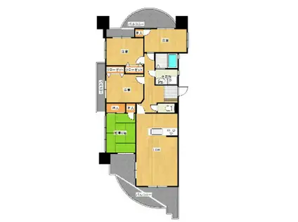 サングレード野中(4LDK/4階)の間取り写真