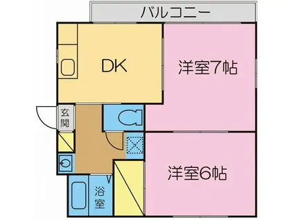ファーストポート(2DK/2階)の間取り写真