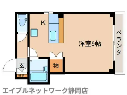 ヴェルデカーサ(ワンルーム/3階)の間取り写真