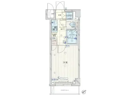 ルーブル蒲田南参番館(1K/4階)の間取り写真