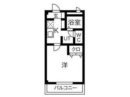 28メゾンド春(1K/2階)の間取り写真