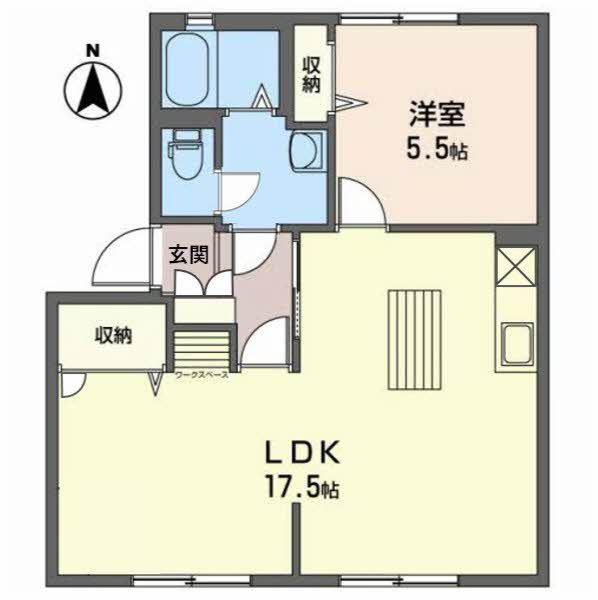 スプラウトハイツB(1LDK/1階)の間取り写真