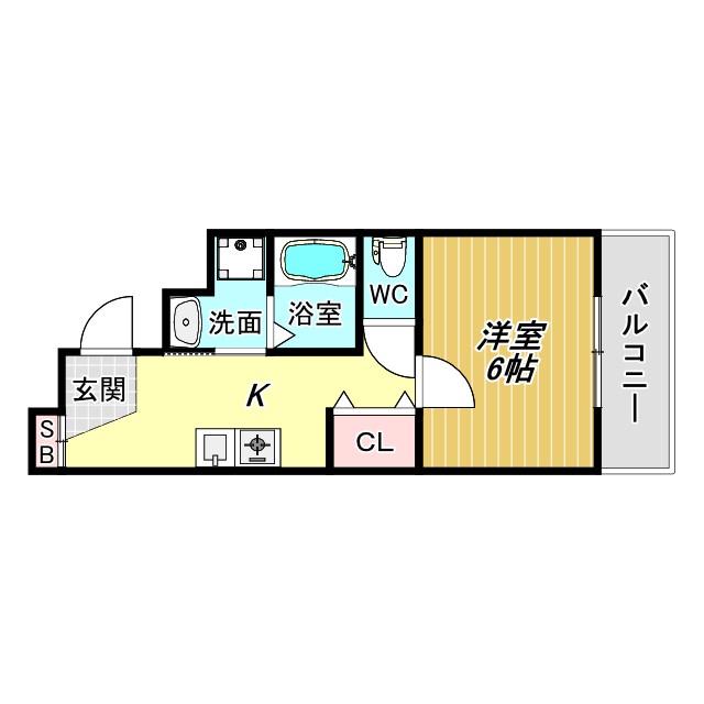 ルポゼ我孫子(1K/4階)の間取り写真