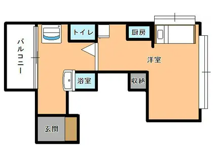 ナチュレ白金(1K/3階)の間取り写真