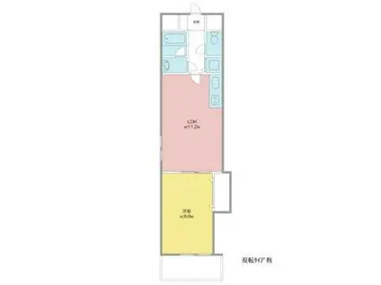 グローバル畑江(1LDK/5階)の間取り写真